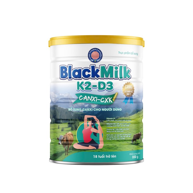Hộp BlackMilk K2-D3 Canxi-CXK 850 g