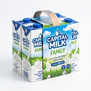 Lốc 4 hộp sữa Capital Milk UHT pha sẵn tiện lợi