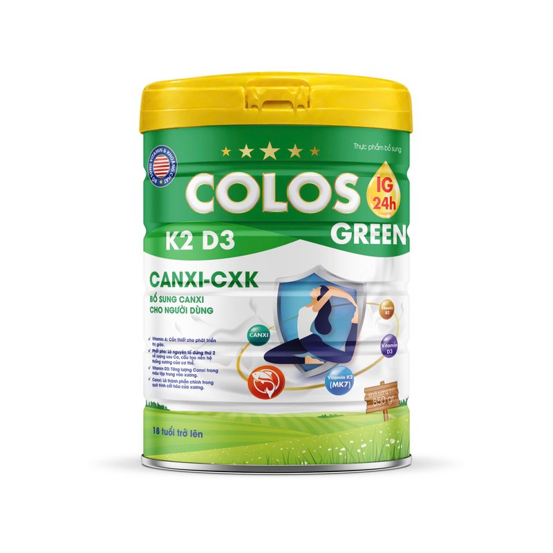 Hộp Colos Green Canxi-CXK 850 gr